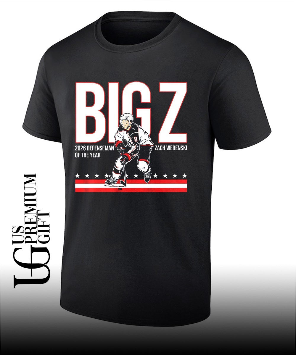 Big Z 2026 Defenseman of the Year Zach Werenski Columbus Blue Jackets hockey shirt Unisex