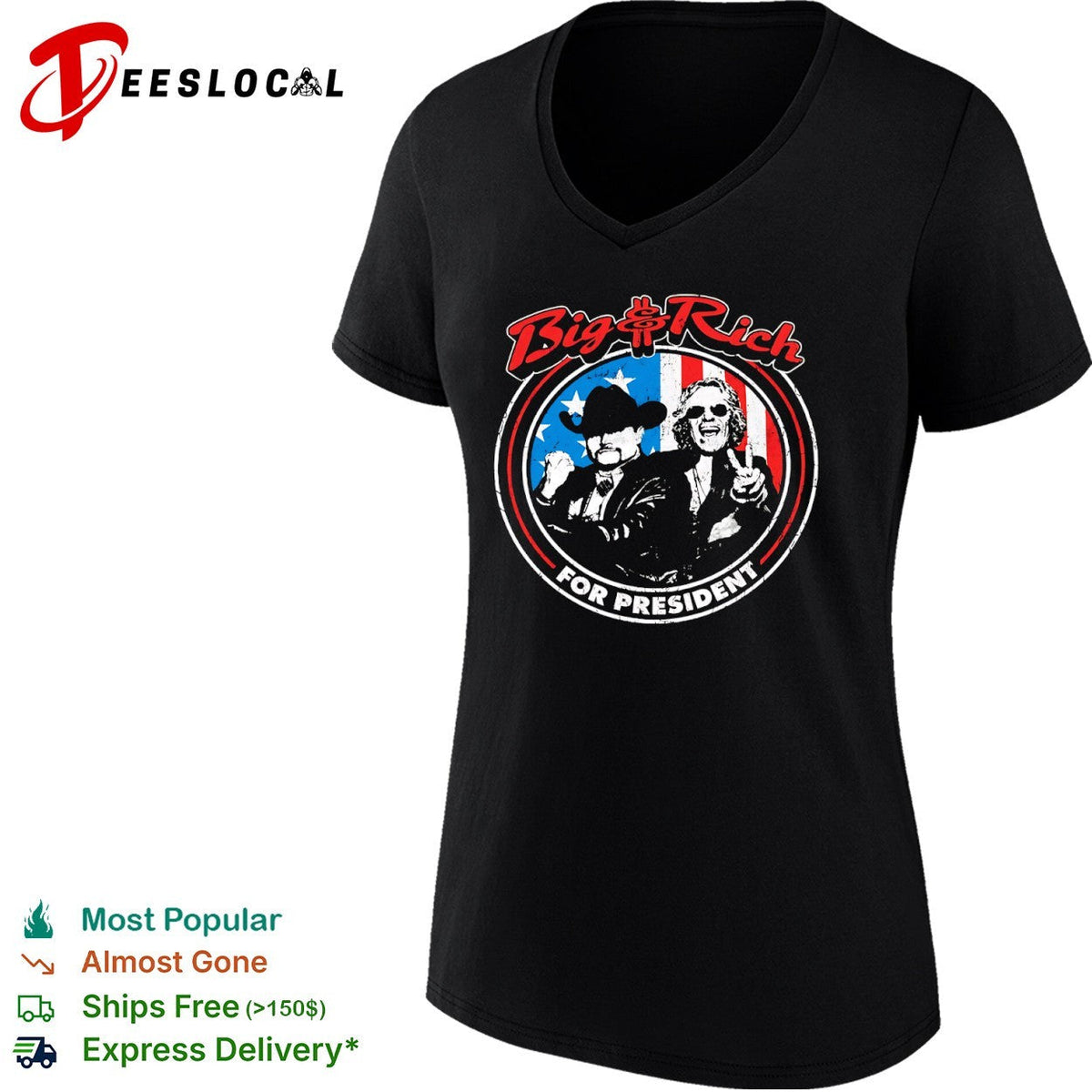 Big and Rich for president country music duo shirt Unisex