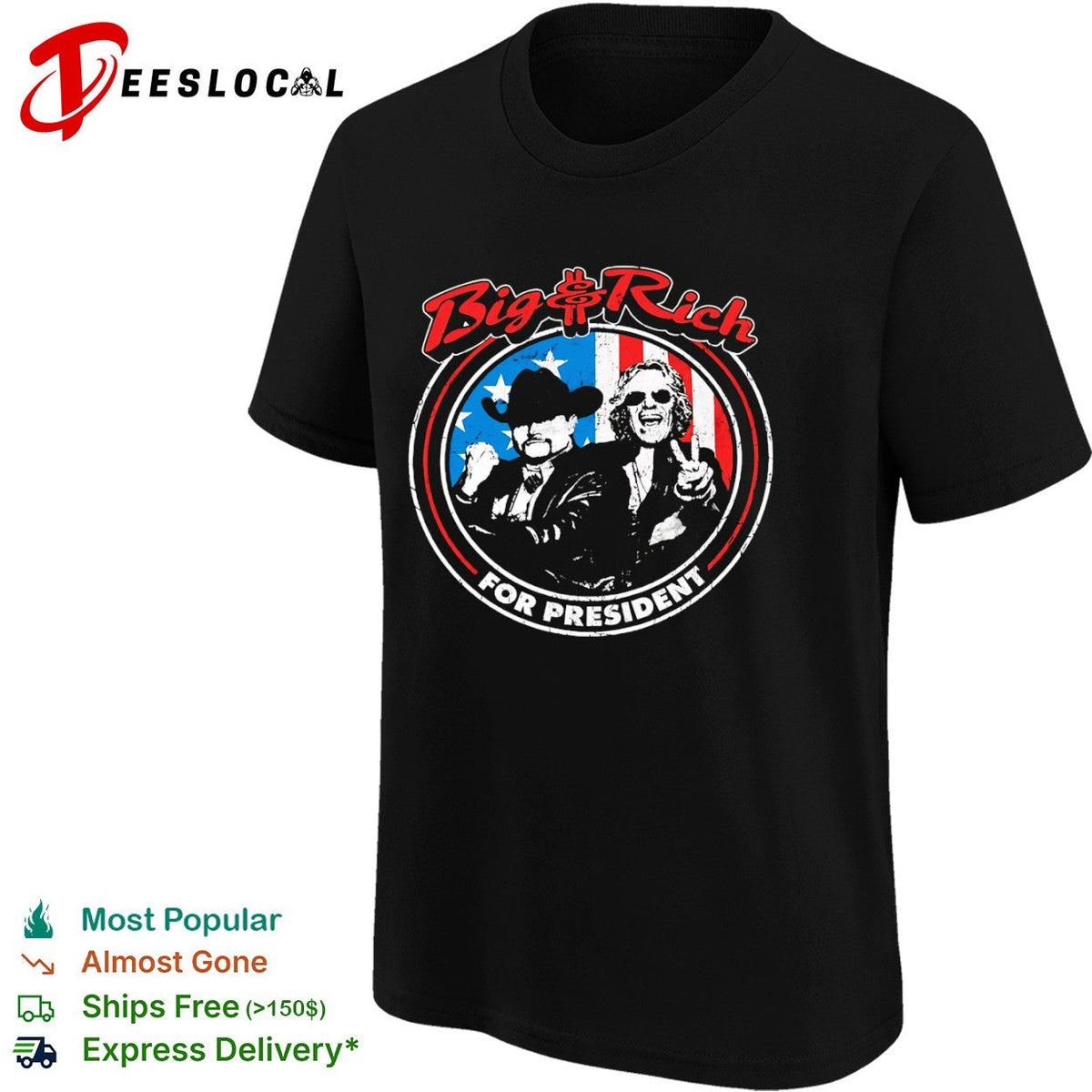 Big and Rich for president country music duo shirt Unisex