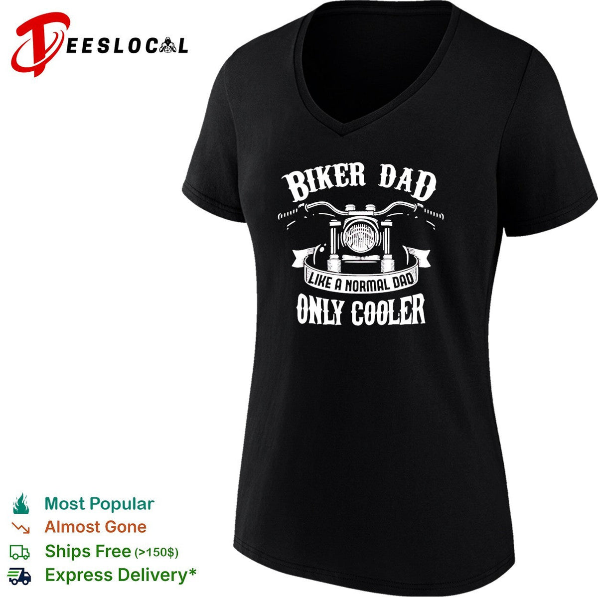 Biker dad like a normal dad only coole shirt Unisex
