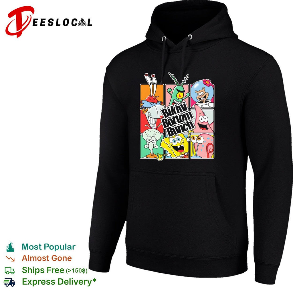 Bikini Bottom Bunch SpongeBob Patrick Squidward Mr Krabs Plankton Sandy shirt Unisex
