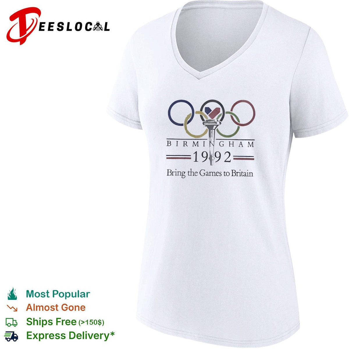 Birmingham 1992 Bring the Games to Britain Olympic Torch Logo Birmingham 1992 shirt Unisex