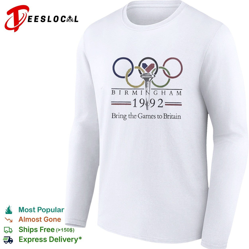 Birmingham 1992 Bring the Games to Britain Olympic Torch Logo Birmingham 1992 shirt Unisex
