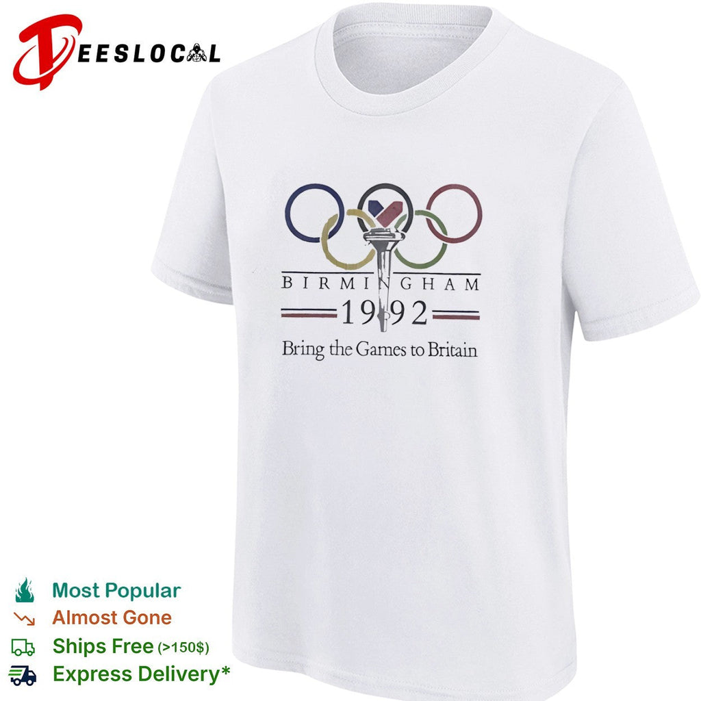 Birmingham 1992 Bring the Games to Britain Olympic Torch Logo Birmingham 1992 shirt Unisex