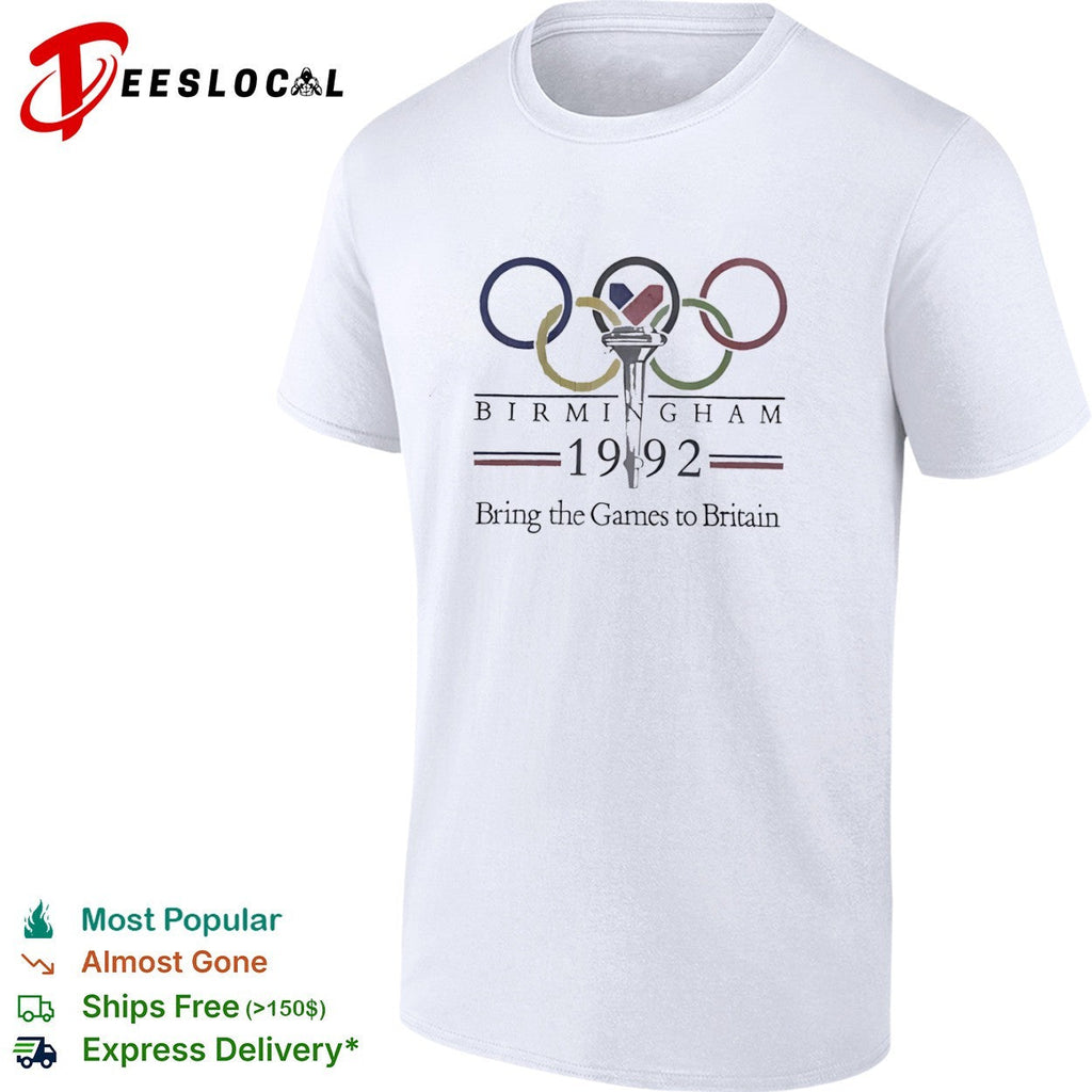 Birmingham 1992 Bring the Games to Britain Olympic Torch Logo Birmingham 1992 shirt Unisex