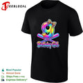 Birthday girl 9th birthday softball dripping neon leopard print bow celebration shirt Unisex