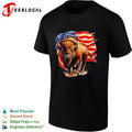 Bison American flag shirt Unisex