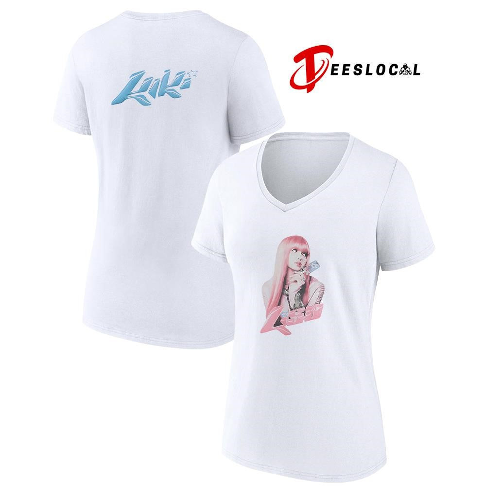 Black Pink Lisa Kiki portrait graphic shirt Unisex
