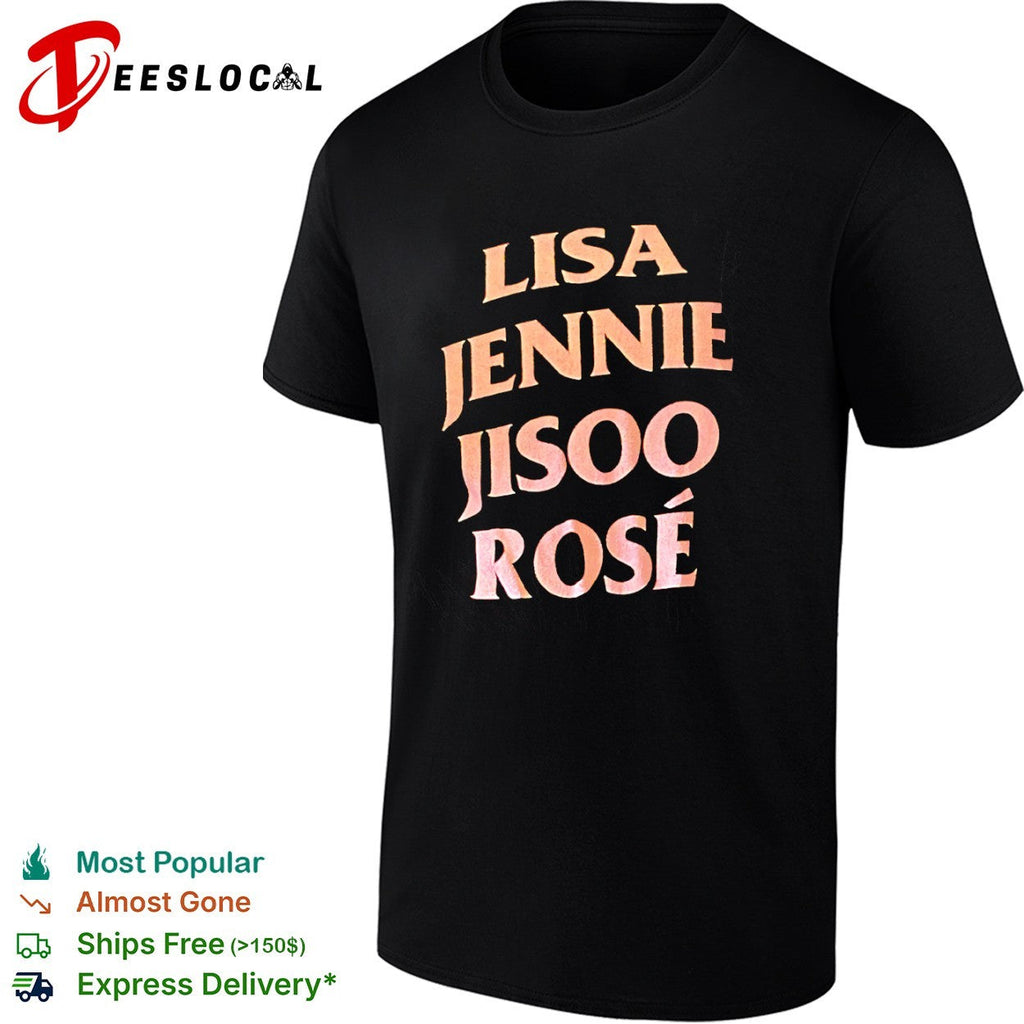 Blackpink Lisa Jennie Jisoo Rose Shirt Unisex
