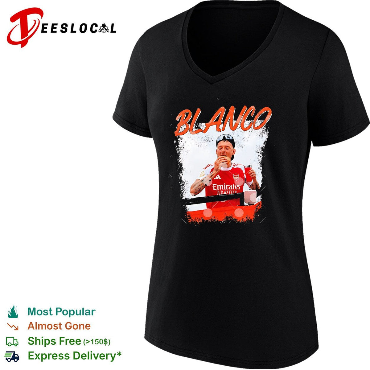 Blanco Arsenal player eating a sandwich after match candid photo graphic shirt Unisex