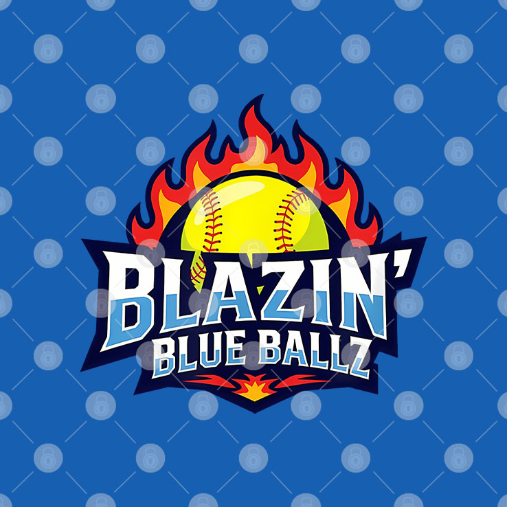 Blazin Blue Ballz Softball T Shirt Unisex