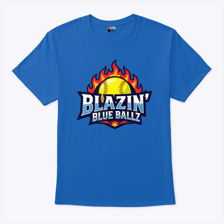 Blazin Blue Ballz Softball T Shirt Unisex