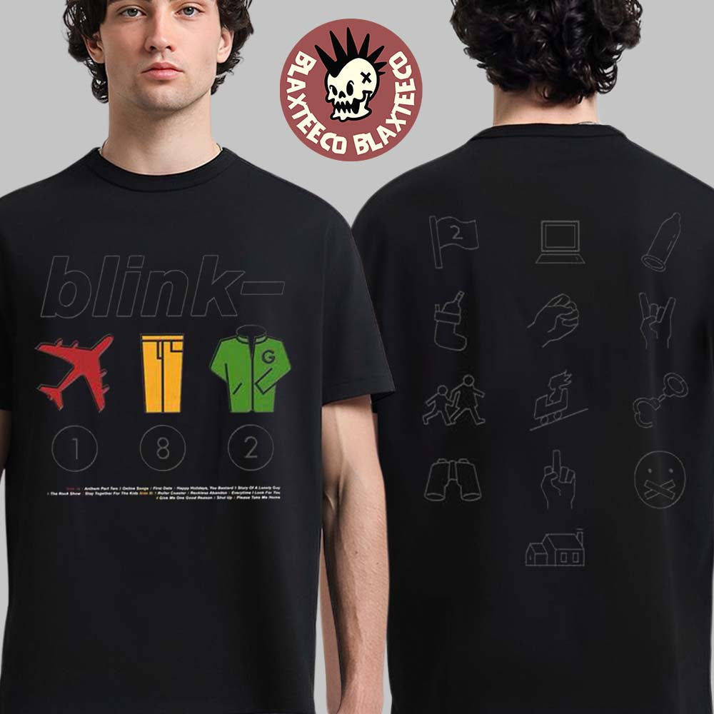 Blink-182 X Complex Take Off Your Pants and Jacket 25th Anniversary Merch Symbols Black