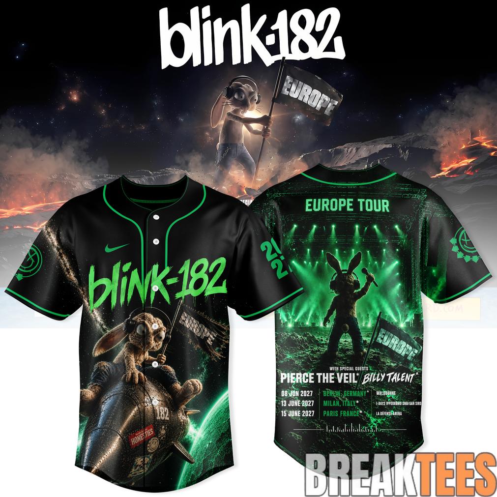 Blink-182 Never Grew Up Jersey Europe Tour Edition Unisex