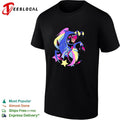 Blitz and Stolas Helluva Boss neon aesthetic stars vibrant fan art shirt Unisex