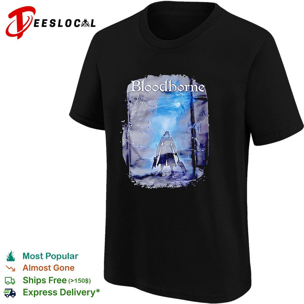 Bloodborne Hunter With Saw Cleaver Video Game Dark Fantasy Action RPG Horror shirt Unisex