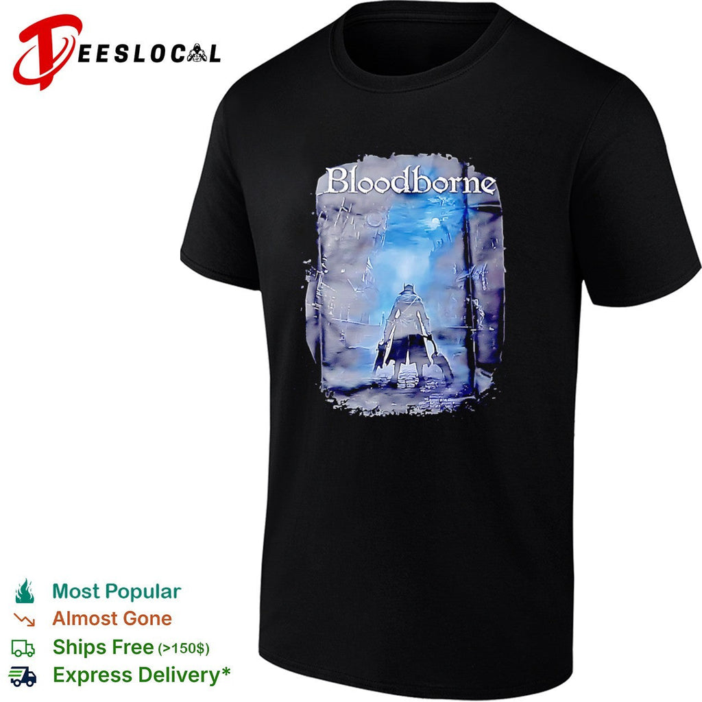 Bloodborne Hunter With Saw Cleaver Video Game Dark Fantasy Action RPG Horror shirt Unisex