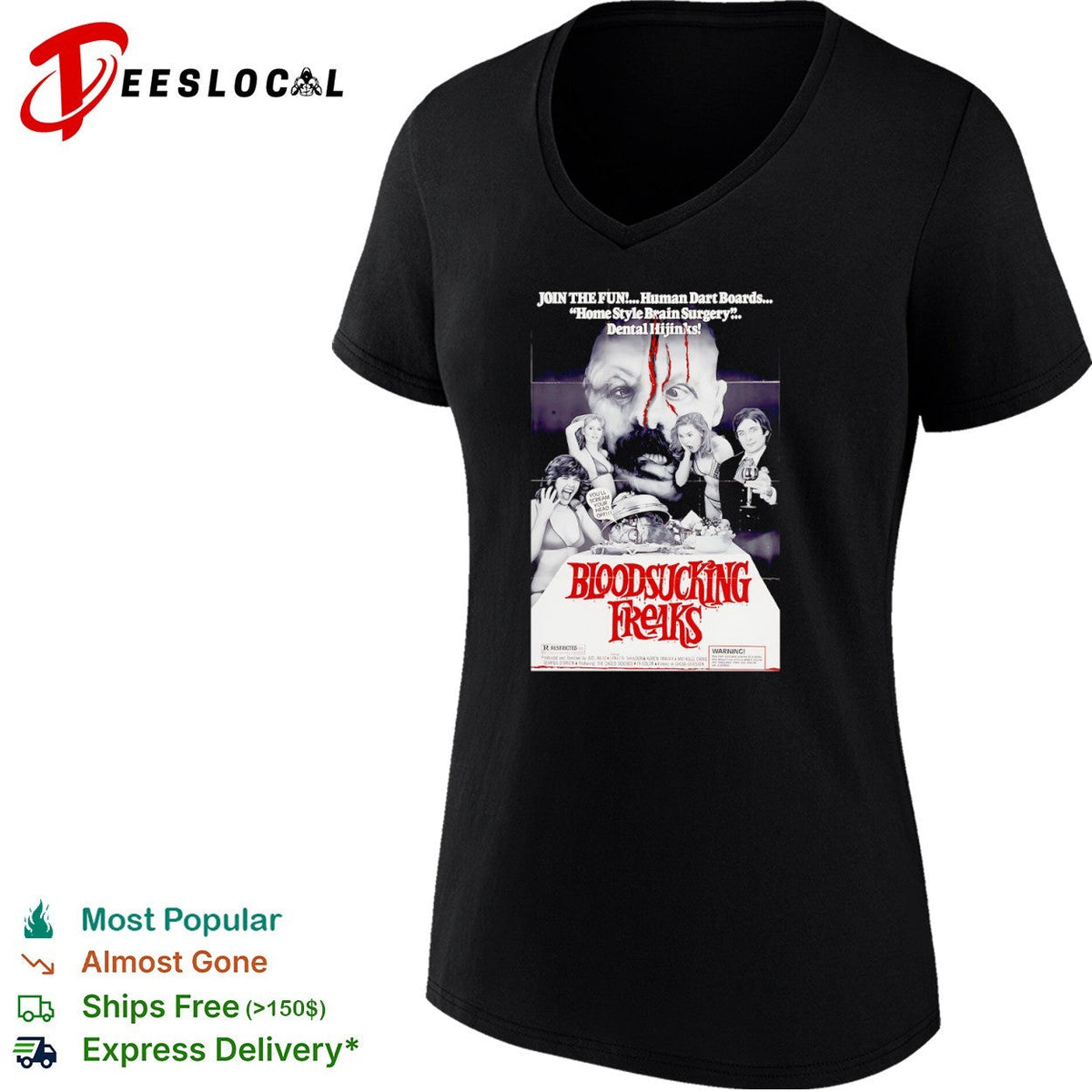 Bloodsucking Freaks movie poster join the fun human dart boards shirt Unisex