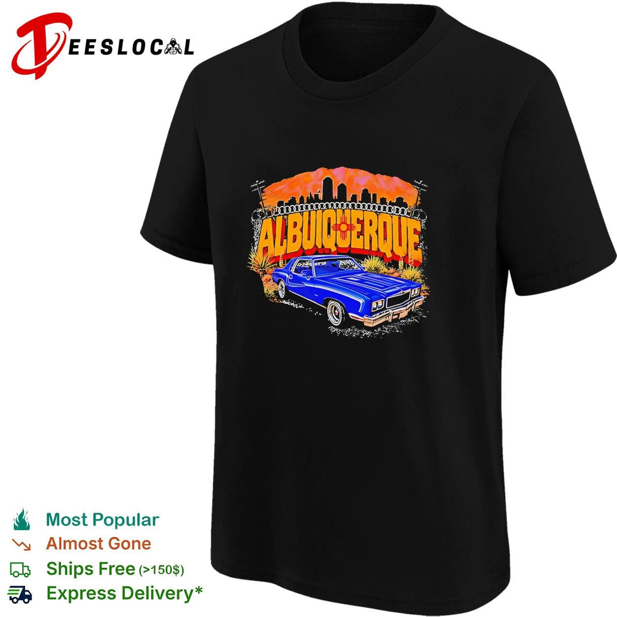 Blue Chevrolet Monte Carlo Lowrider albuiquerque vintage shirt Unisex