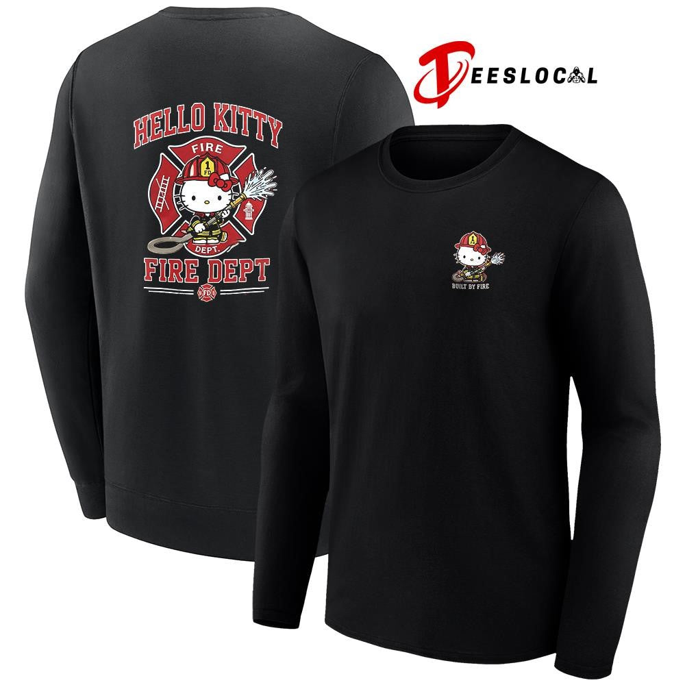 Blue Dog built by fire fire dept graphic shirt Unisex