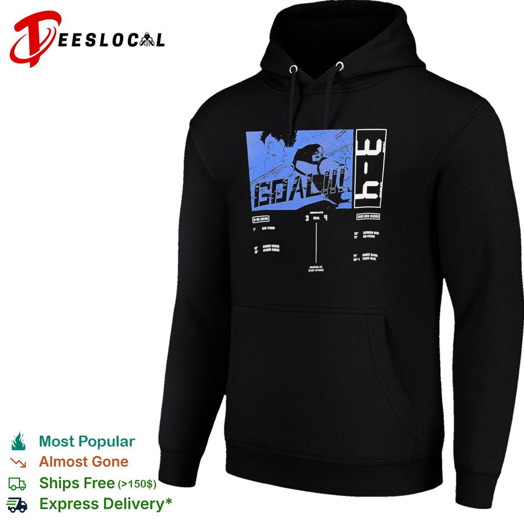 Blue Lock Eleven Yoichi Isagi U 20 Japan Goal 3 4 Chapter 147 Last Attack Anime shirt Unisex