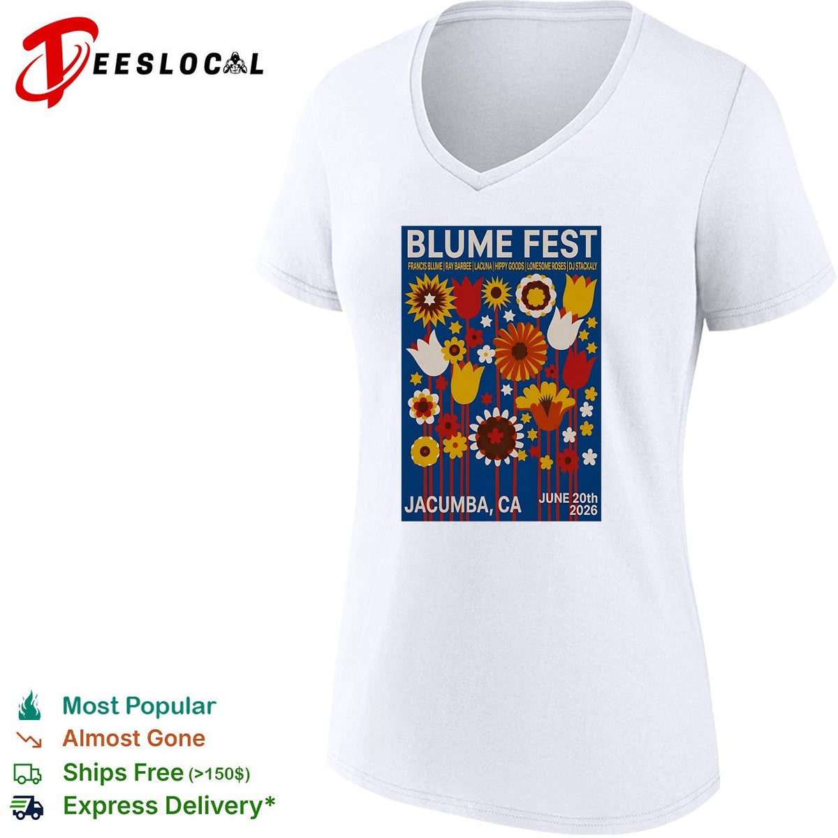 Blume Fest Jacumba California June 20 2026 floral festival poster art shirt Unisex