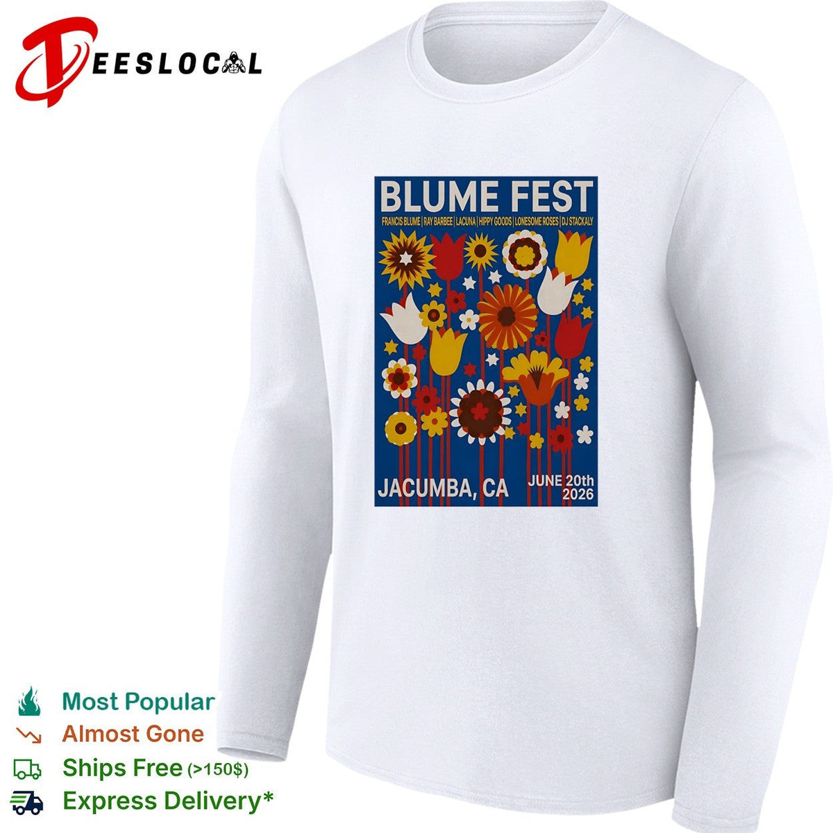 Blume Fest Jacumba California June 20 2026 floral festival poster art shirt Unisex