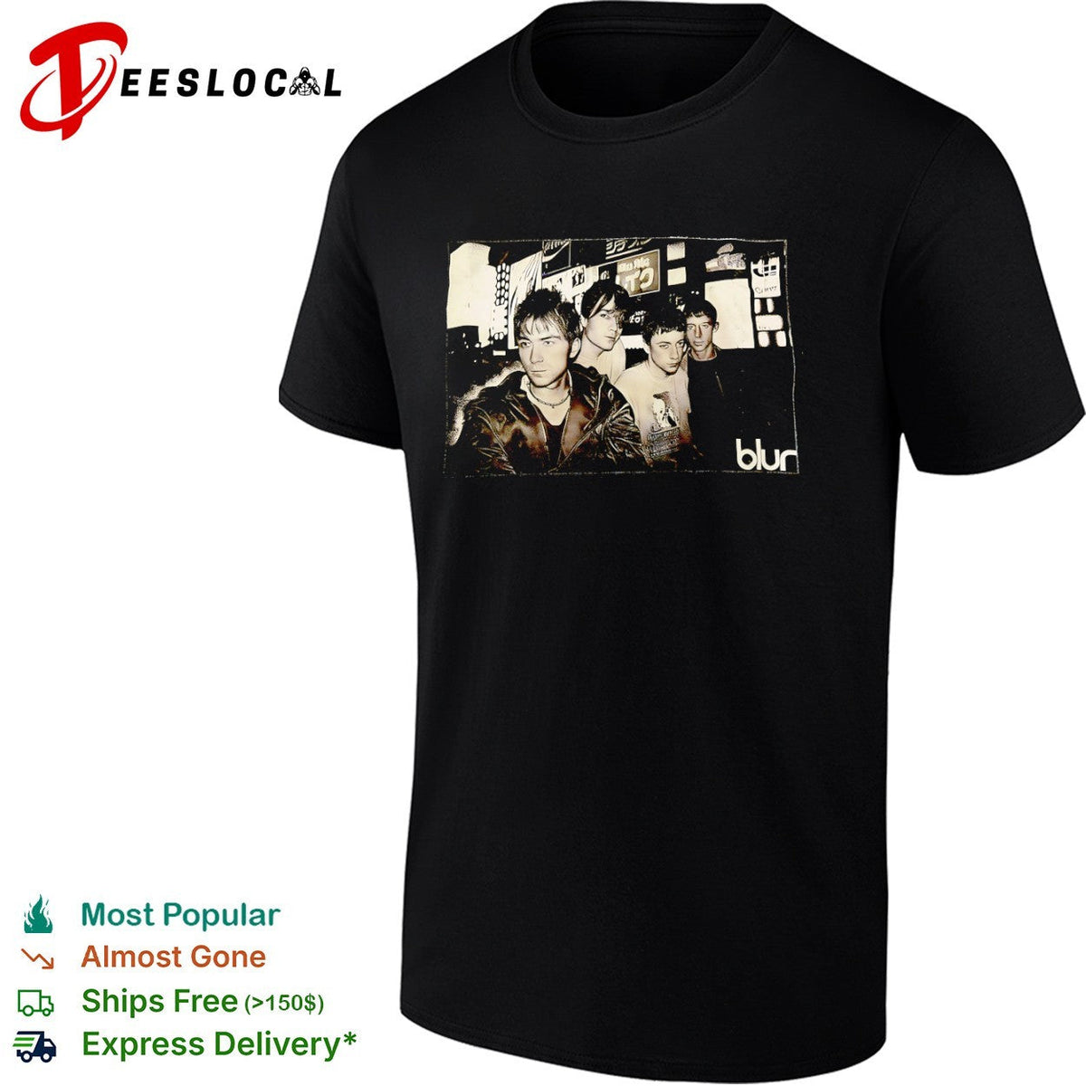 Blur Damon Albarn Graham Coxon Alex James Dave Rowntree Band Members shirt Unisex