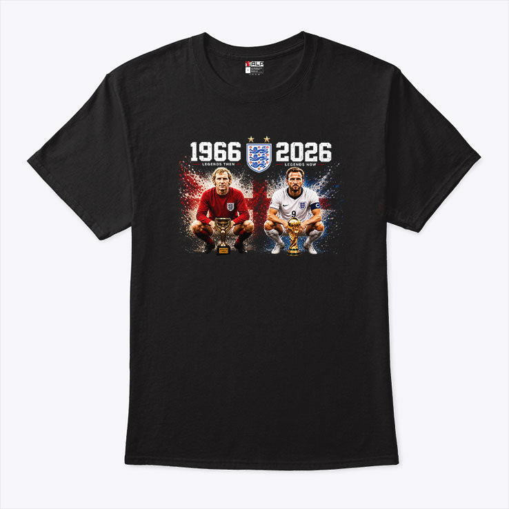 Bobby Moore And Harry Kane 1966-2026 England World Cup Legacy T Shirt Unisex