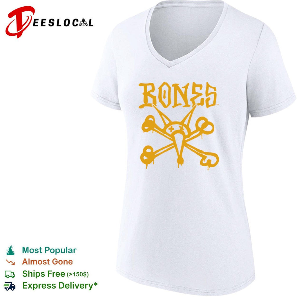 Bones skate brand logo with rat skull shirt Unisex
