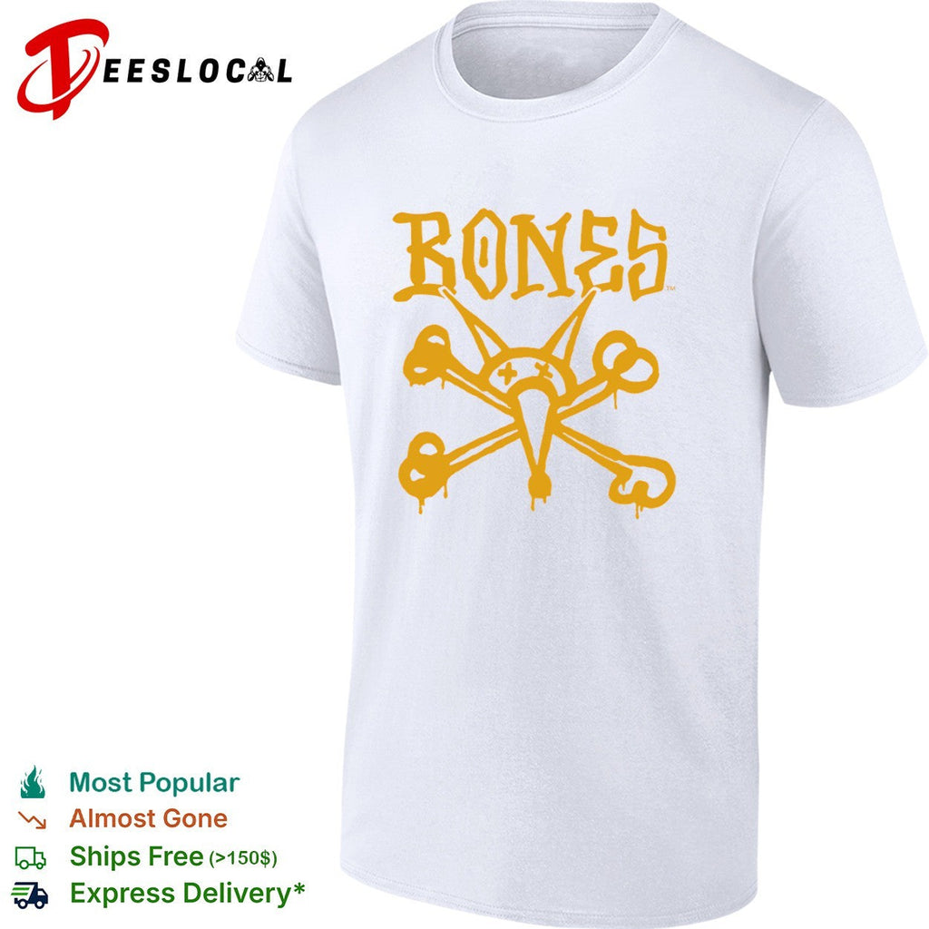 Bones skate brand logo with rat skull shirt Unisex