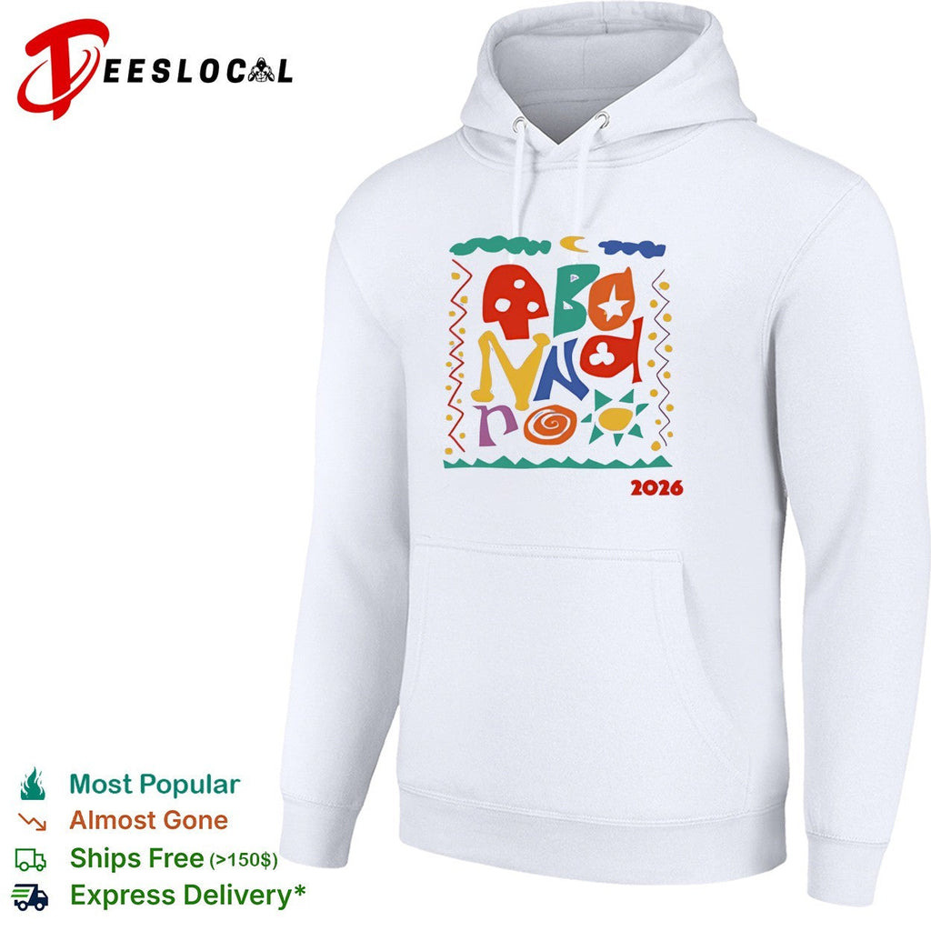 Bonnaroo Music Festival 2026 colorful folk art typography shirt Unisex