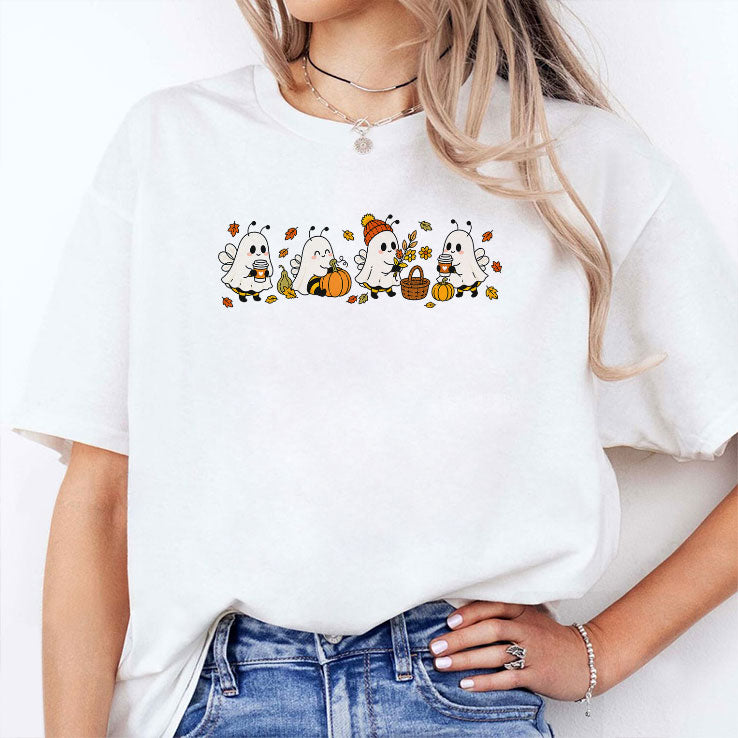 Boo Bees Halloween Autumn Coffee Tee Pumpkin Patch Shirt