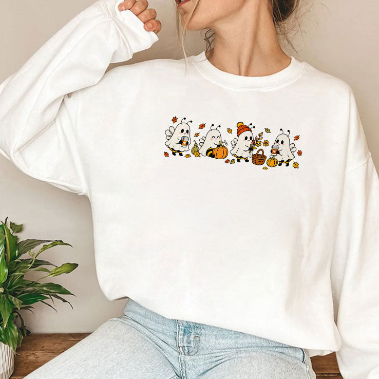 Boo Bees Halloween Autumn Coffee Tee Pumpkin Patch Shirt