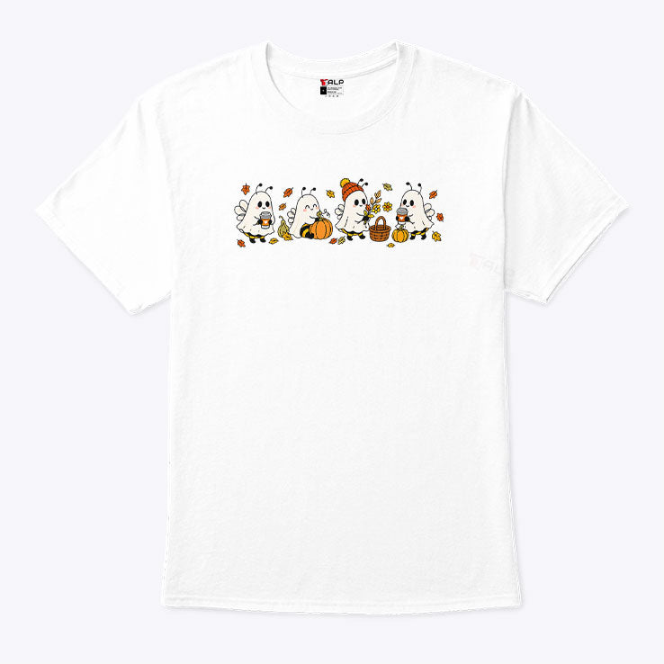 Boo Bees Halloween Autumn Coffee Tee Pumpkin Patch Shirt