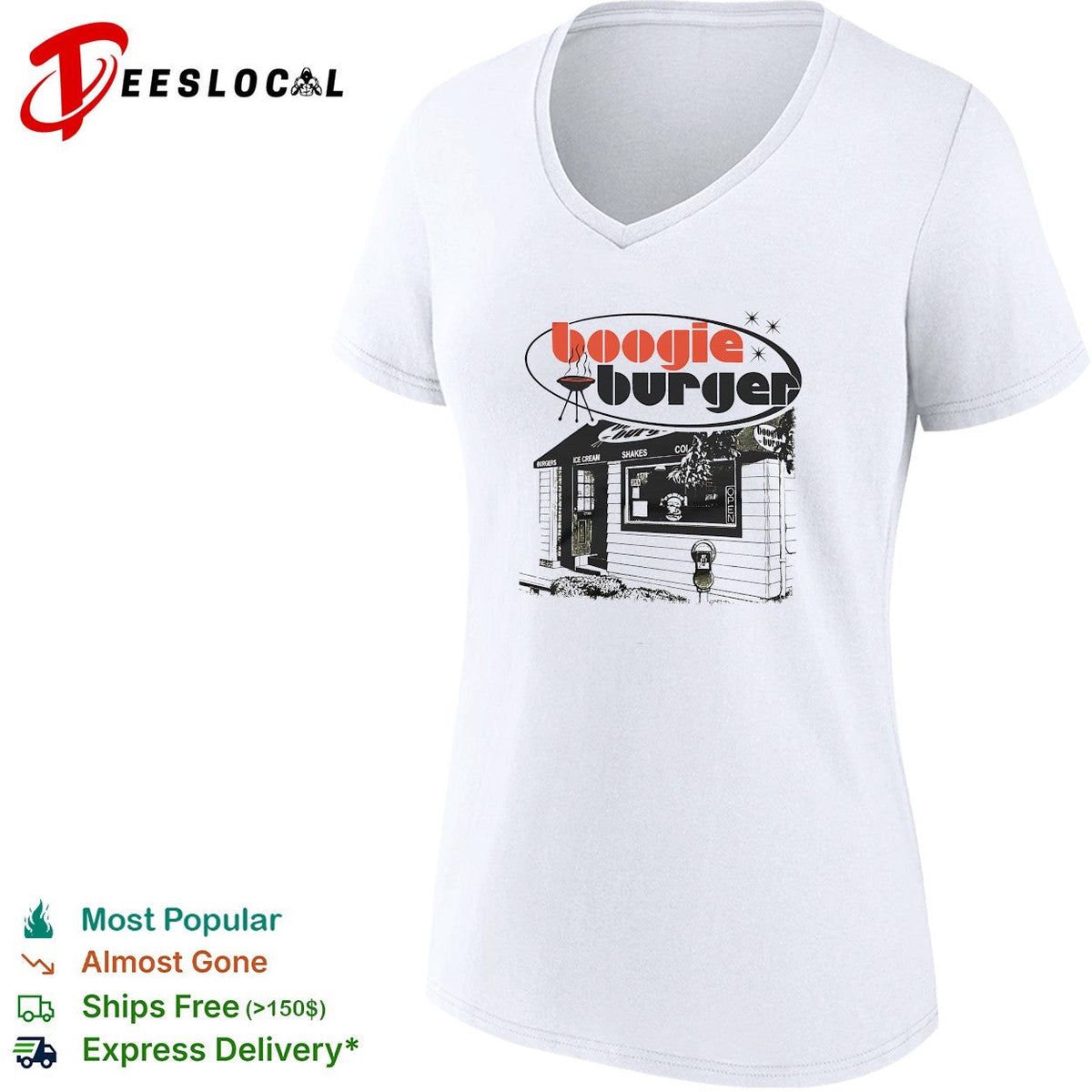 Boogie Burger retro skeleton chef diner sign retro shirt Unisex