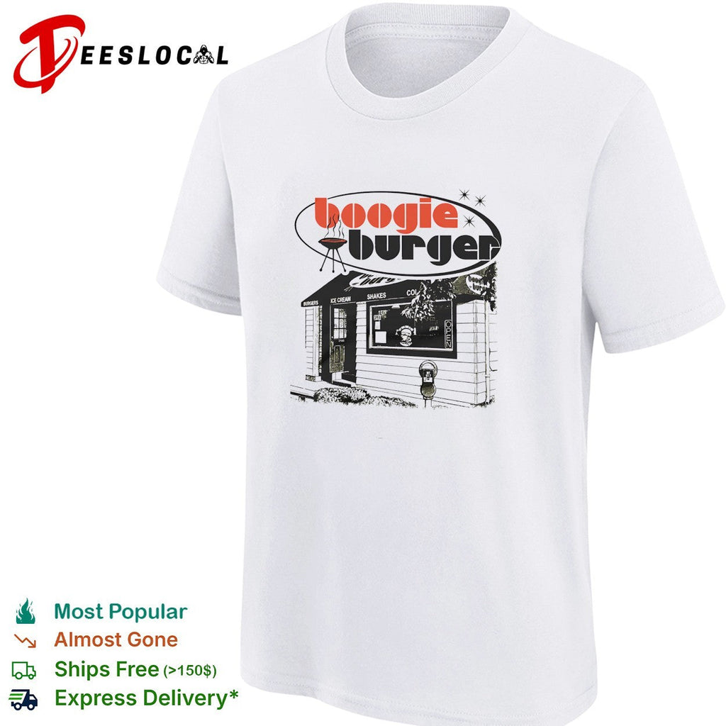 Boogie Burger retro skeleton chef diner sign retro shirt Unisex