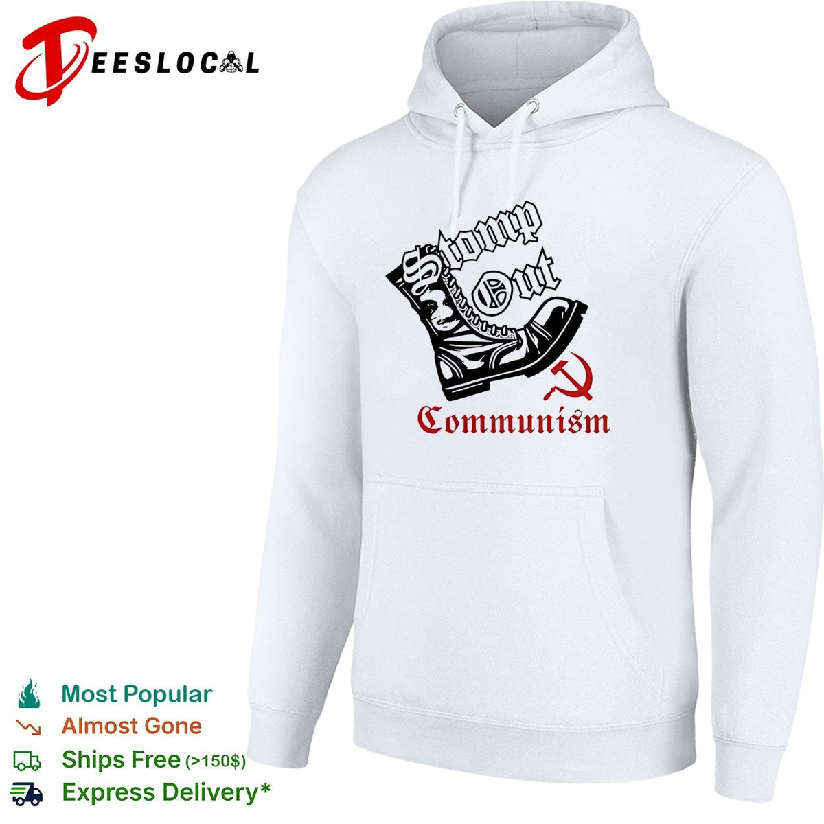 Boots Stomp out communism vintage shirt Unisex