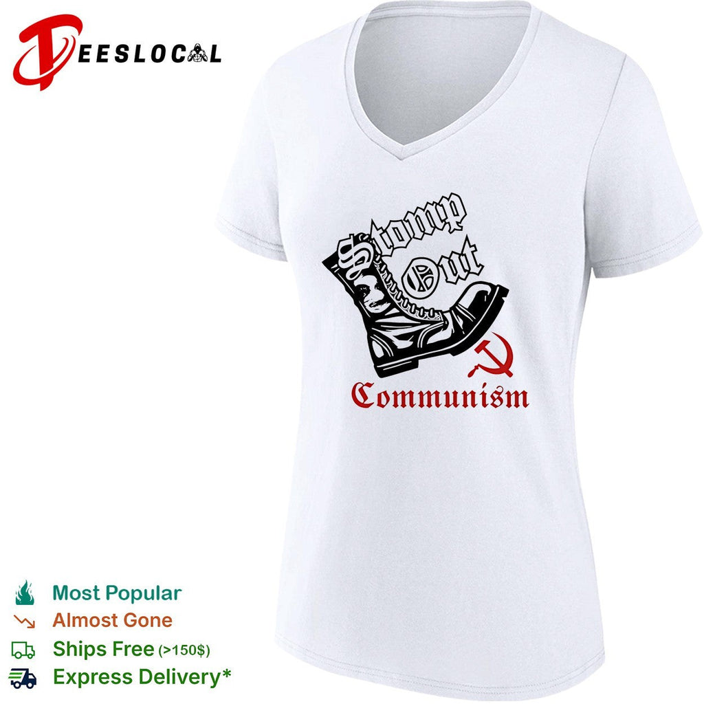 Boots Stomp out communism vintage shirt Unisex