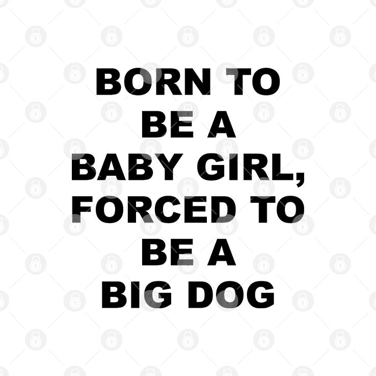 Born To Be A Baby Girl Forced To Be A Big Dog Shirt