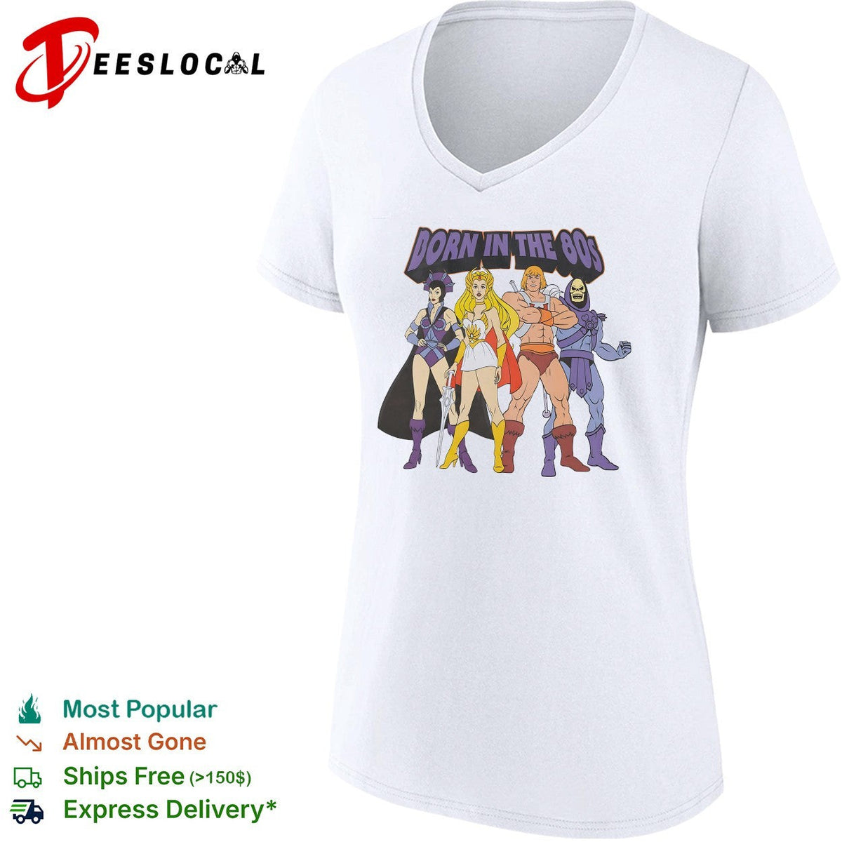Born in the 80s Shadow Weaver She Ra He Man and Skeletor Masters of the Universe shirt Unisex