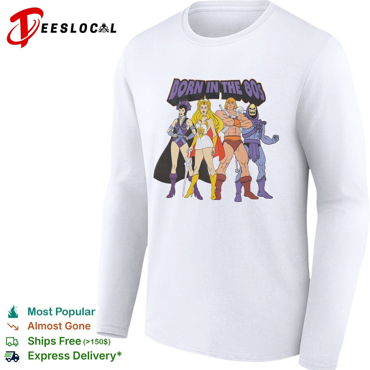 Born in the 80s Shadow Weaver She Ra He Man and Skeletor Masters of the Universe shirt Unisex