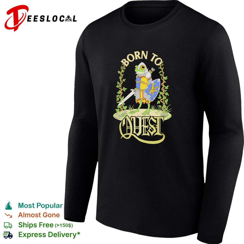 Born to Quest Frog Knight Fantasy Medieval Warrior Medieval Fantasy Action shirt Unisex