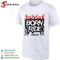 Born to Ride NASCAR Flames Checkered Flag shirt Unisex
