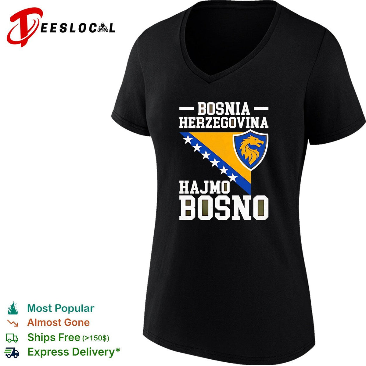 Bosnia Herzegovina Hajmo Bosno shield shirt Unisex