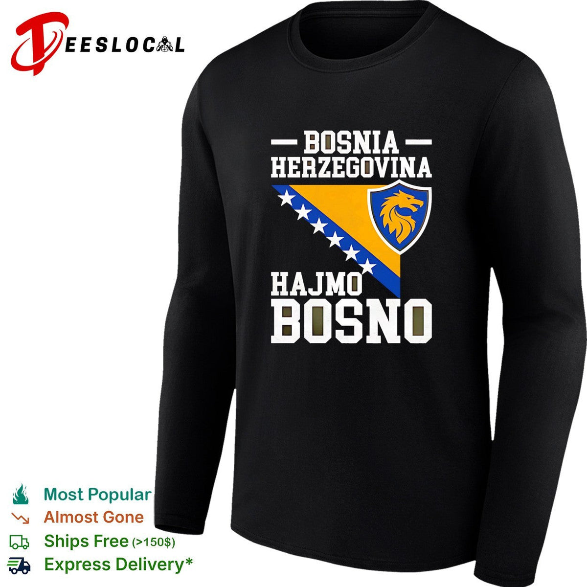 Bosnia Herzegovina Hajmo Bosno shield shirt Unisex