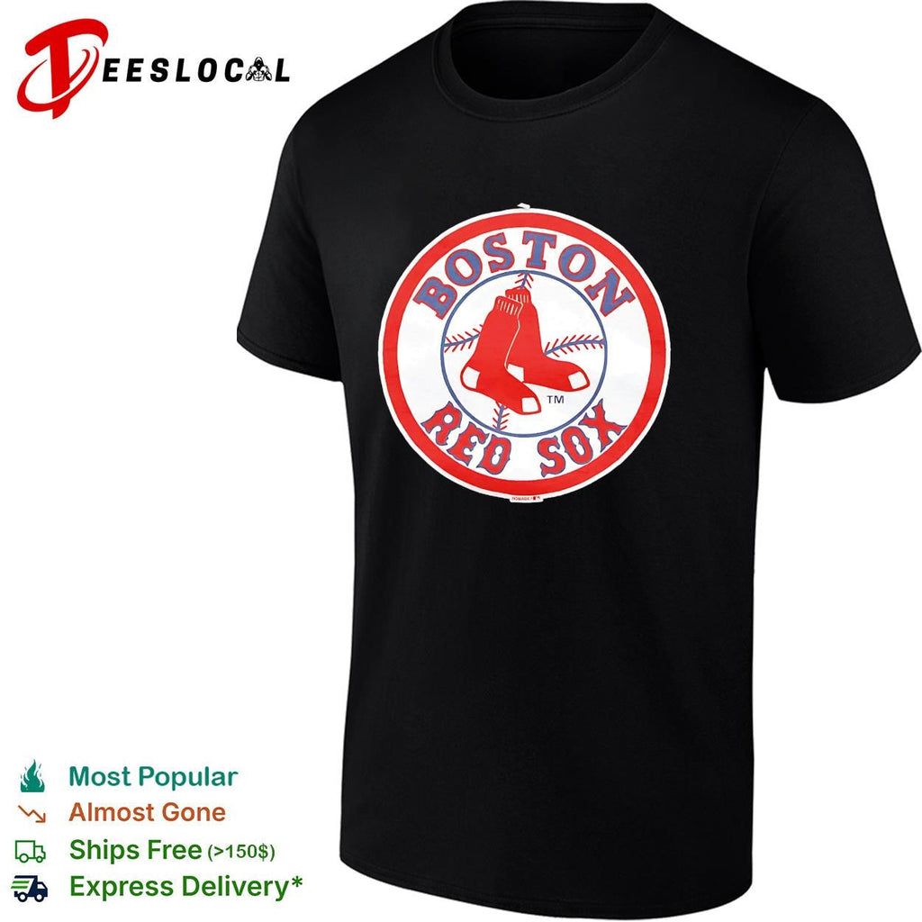 Boston Red Sox classic circle socks vintage baseball logo shirt Unisex