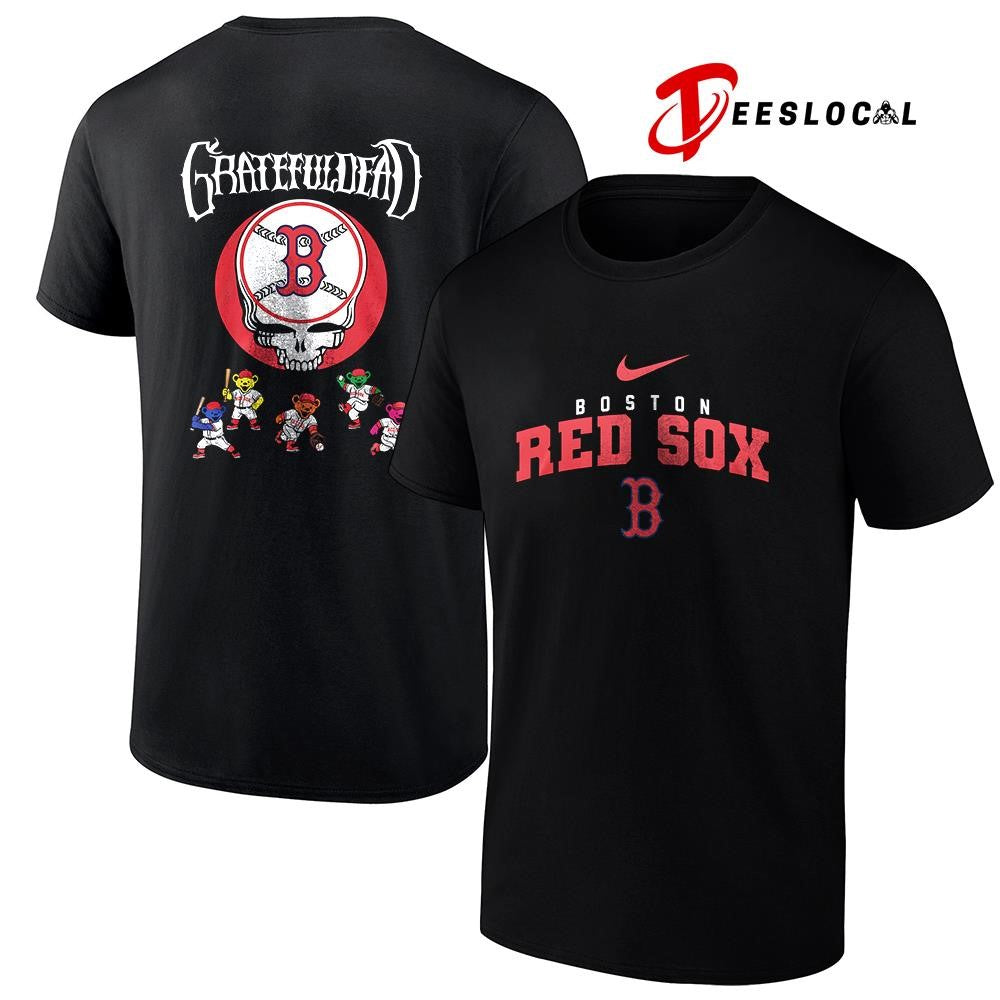 Boston Red Sox x Grateful Dead bear mascot shirt Unisex