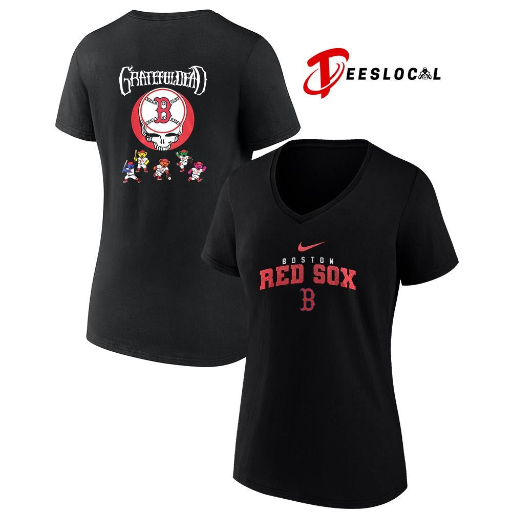 Boston Red Sox x Grateful Dead bear mascot shirt Unisex