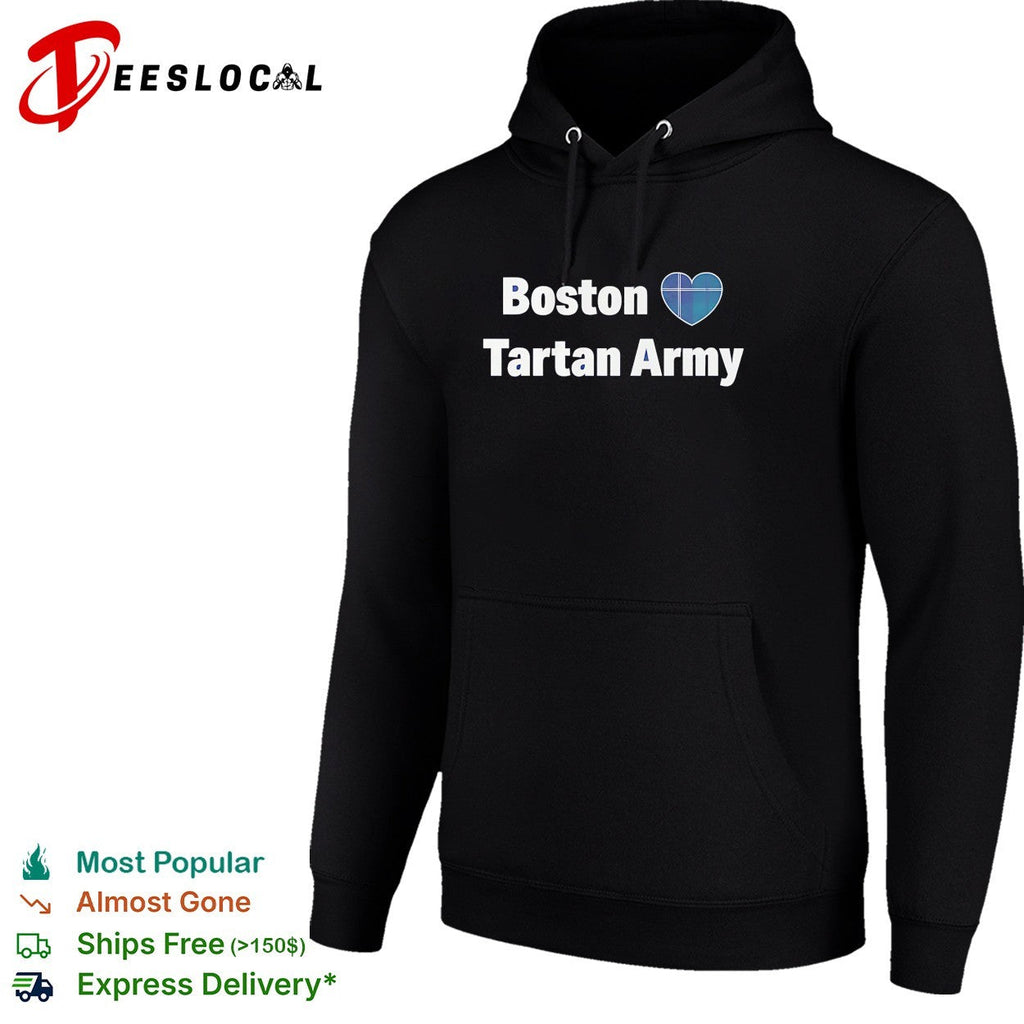 Boston heart Tartan Army Scotland national football team shirt Unisex